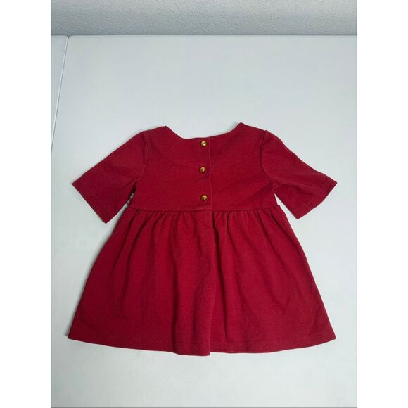 Tahari Baby RedDress Holiday Formal Classic Bow Cotton Blend Sz XS(4) Lace Trim - Picture 6 of 7